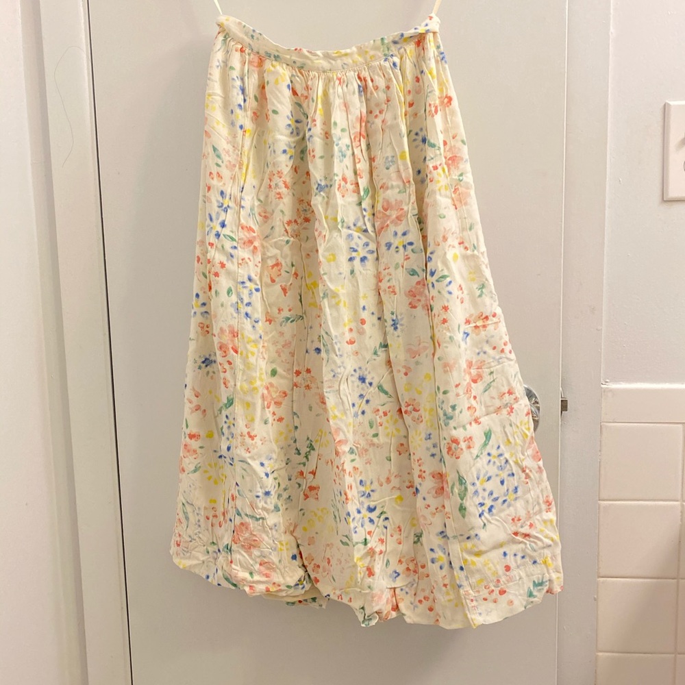 Uniqlo IDLF Georgette Floral Midi Skirt